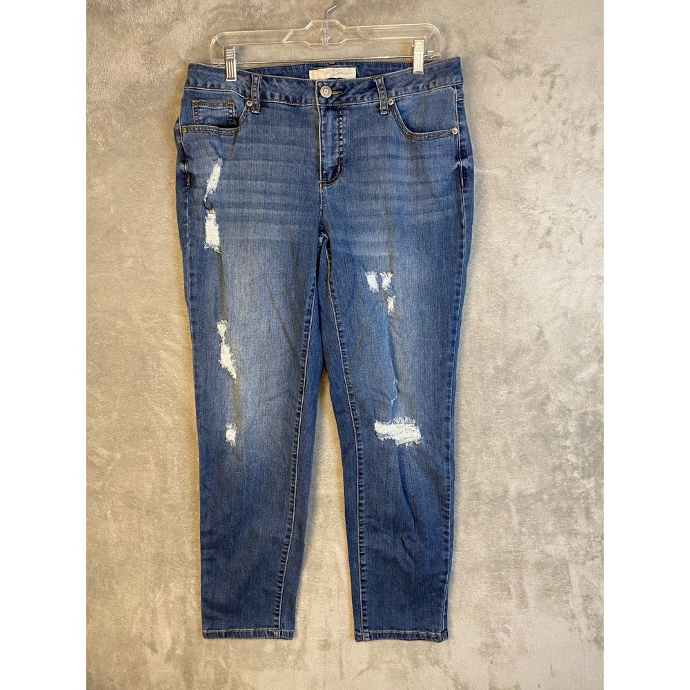 Est. 1946 Denim Jeans Women 12 Contemporary Blue Distressed EUC